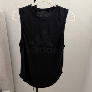 ADIDAS LOGO TANK Heathered Black Medium
